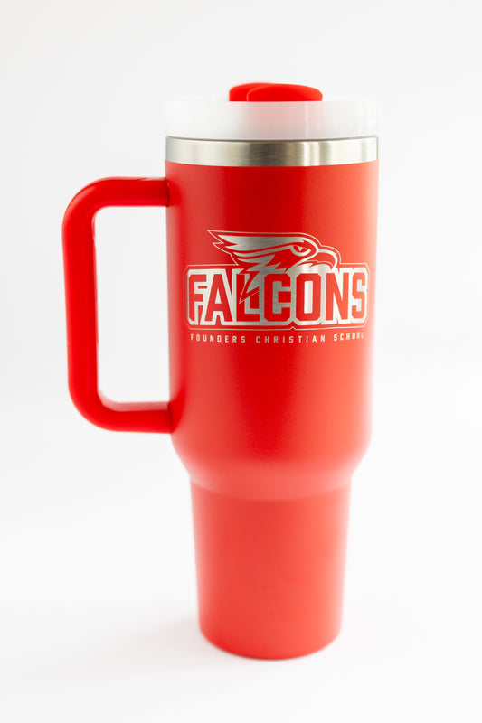 40oz Falcons Logo | Red Tumbler