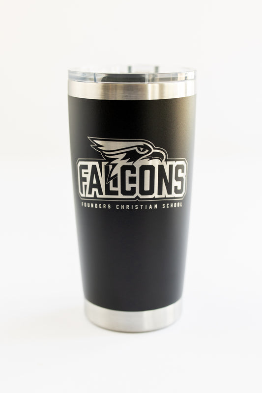 20oz Falcons Logo | Black Tumbler