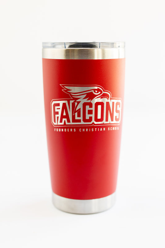 20oz Falcons Logo | Red Tumbler